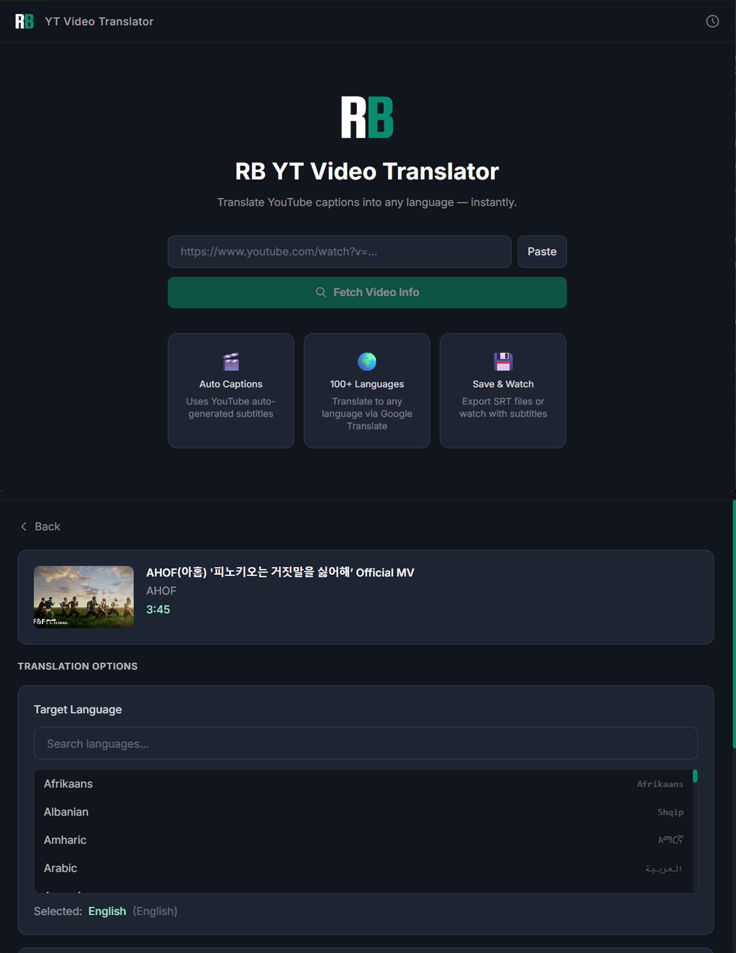 RB YouTubeTools - An Open Source YT video Processing Toolbox